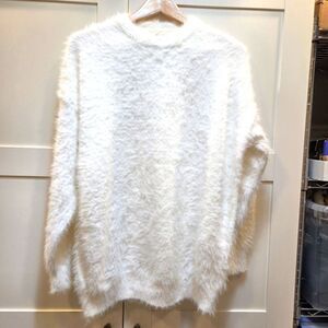 RealTaKai Women's Ivory Sweater Soft Silky Crew Neck Limited Edition Plus 2XL